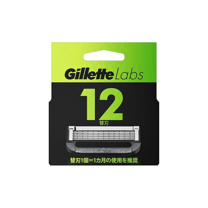 ジレットラボ 角質除去バー搭載 髭剃り カミソリ 男性 替刃12個入