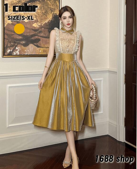 お一人様1点2025　ロングワンピース　フレアワンピース 姫系ワンピース　シフォン　ワンピース インポート ひざ丈 ミドル丈 エレガント　アシンメトリー 花柄 パーティドレス お嬢様 セクシー ミニワ 5,575円