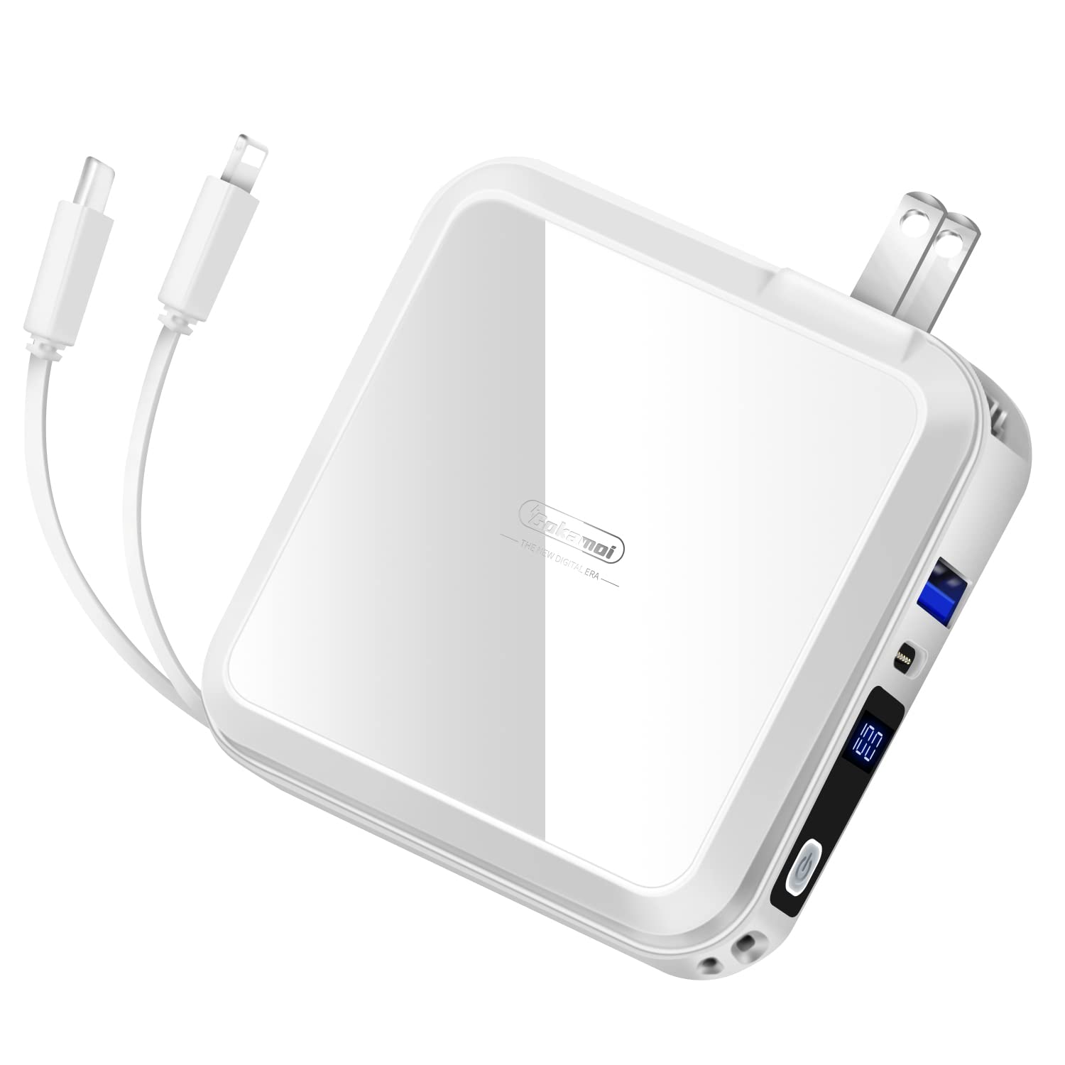 モバイルバッテリー 15000mAh 大容量 折り畳みプラグ 急速充電 コンセント(Type-C入力ポート/USB-Cケーブル