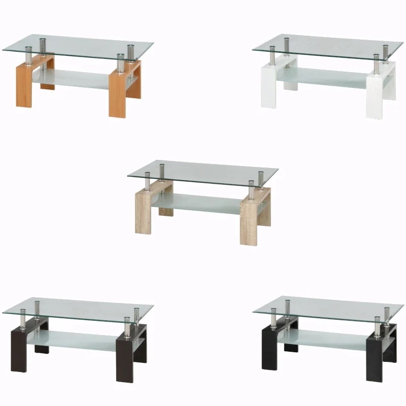 センターテーブル 幅100cm ガラス天板 強化ガラス 11,394円