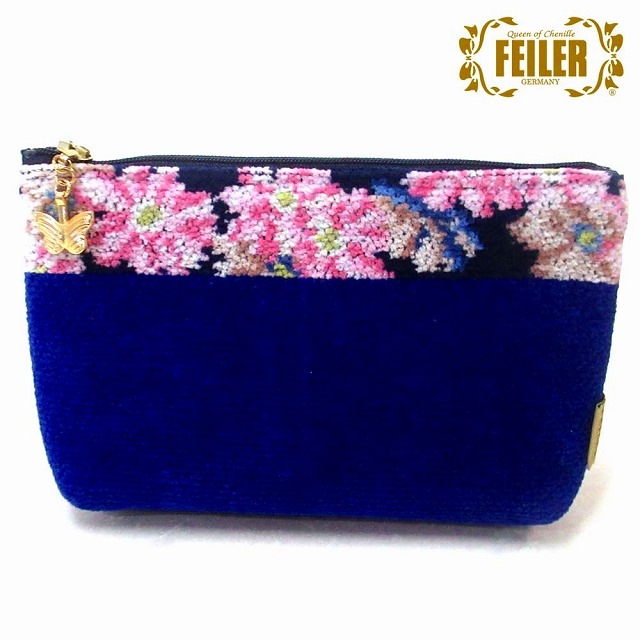 FEILER フェイラー ポーチ 小物入れ ｺｽﾓｽ コスモスブルーポーチミニポーチ 小物入れ ACosmos952191