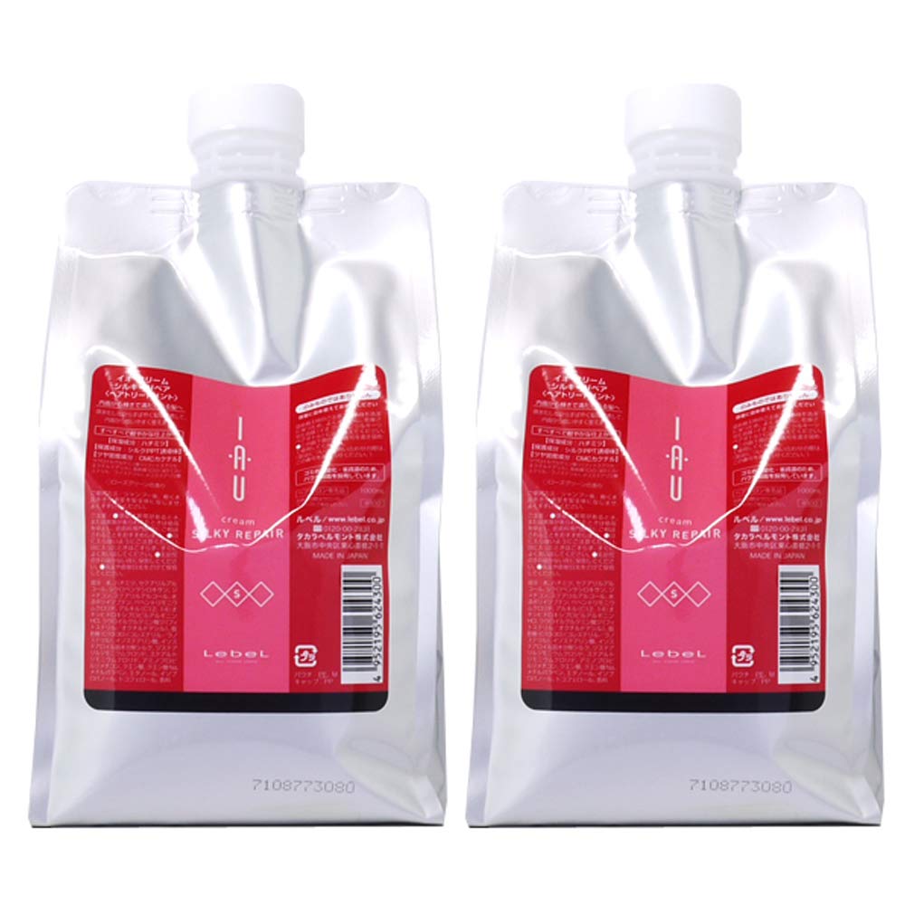 ルベル イオ クリーム シルキーリペア 詰替用 トリートメント LebeL IAU 1000ミリリットル (x 2)