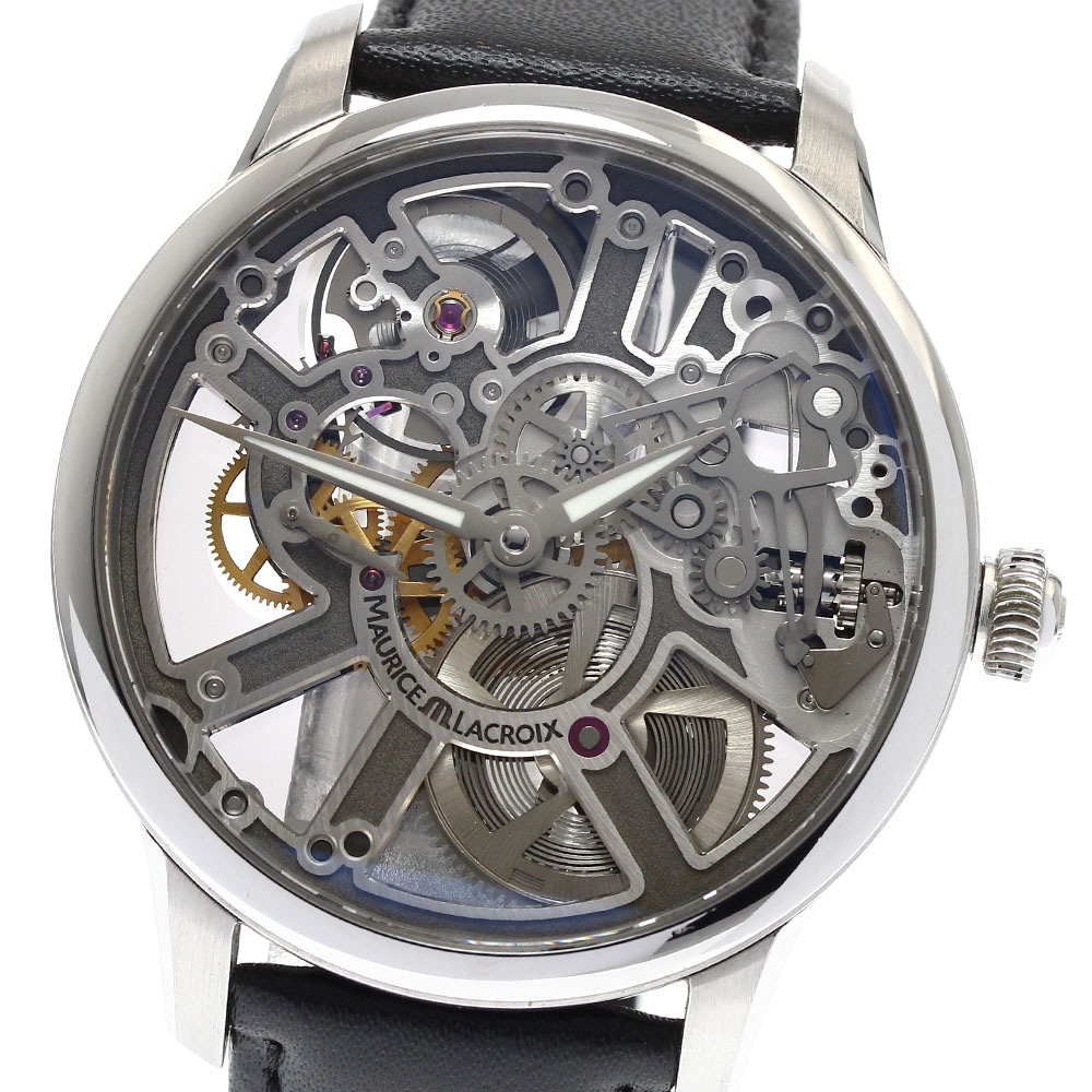 モーリスラクロア MAURICE LACROIX MP7228-SS001-000 マスターピース スケルトン 手巻き メンズ 良品 保証書付き_887418【中古】
