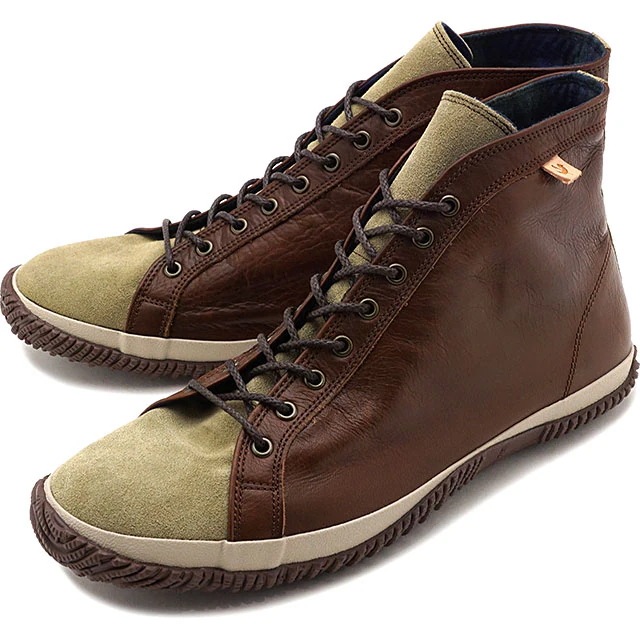 スニーカー オイルレザー SPM-450 メンズレディース 日本製 スピングル Brown ブラウン系 [SPM450-16 FW19]