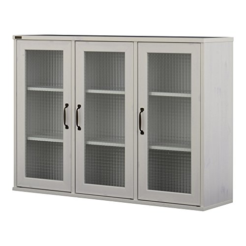 佐藤産業 NEFLAS キャビネット 幅111.5cm 奥行30cm 高さ80cm ホワイト 上置き可能 可動棚 NF80-120G WH