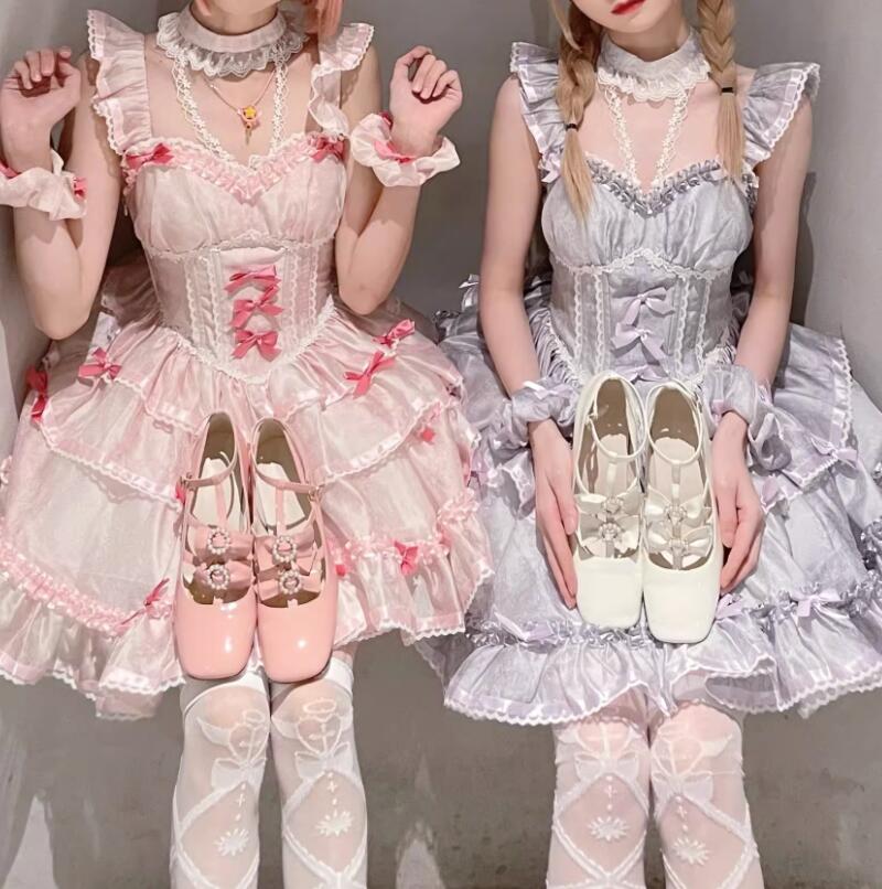 137【新作登場 最安値】 ロリータ バレエ　舞姫ワンピース　 ゴスロリ コスプレ メイド服 コスチューム 文化祭 学園祭 衣装 仮装 ハロウィン おすすめ 可愛い ドレス　日常　写真