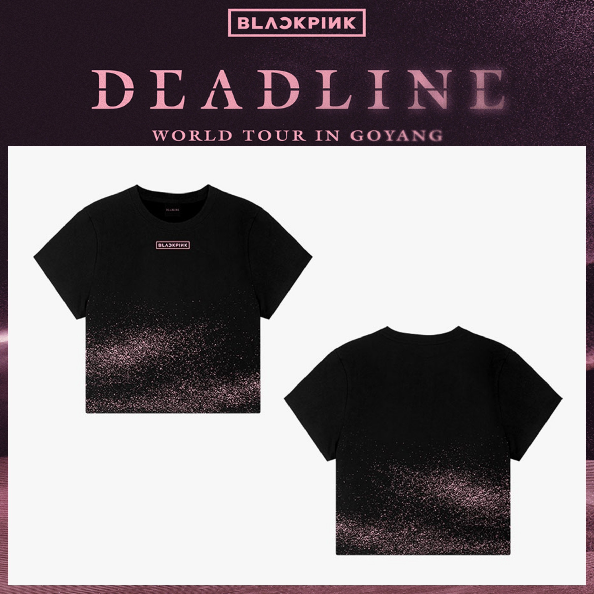 【国内発送】 【公式】 BLACKPINK 【 LOGO CROP TEE BLACK 】 WORLD TOUR DEADLINE 公式MD