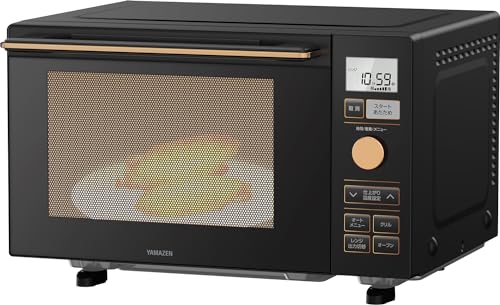 [山善] 電子レンジ オーブンレンジ 18L 一人暮らし 二人暮らし フラットテーブル トースト機能付き オーブン機能付き 自動メニュー18種類 簡単お手入れ グリル機能 ブラック YRP-F181T