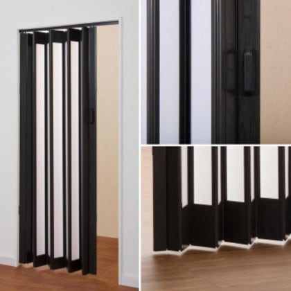 曇りガラス調 パネルドア シアーズ 約幅95×高さ174cm ダークウッド・L5263