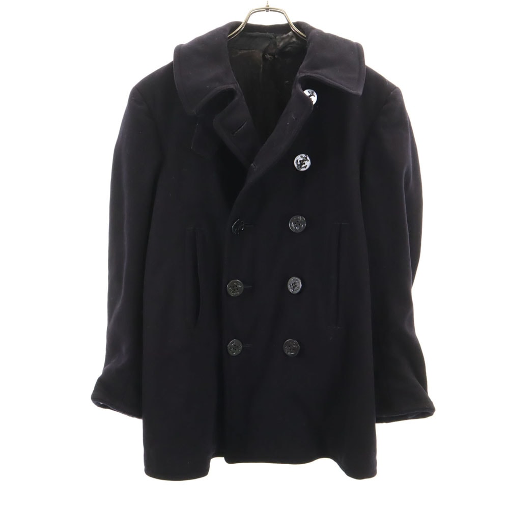 アメリカ海軍 40s 10ボタン ヴィンテージ NAVAL CLOTHING FACTORY メルトン ピーコート 38 ブラック系 US NAVY メンズ
