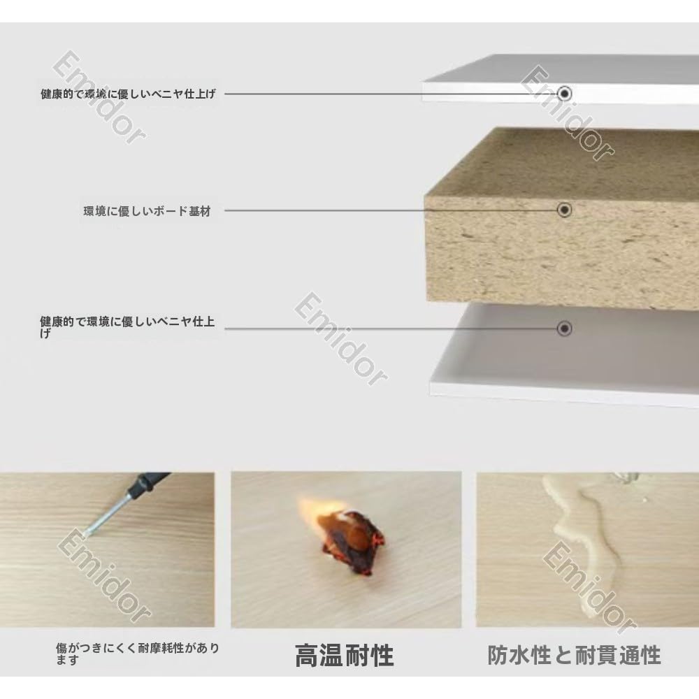 丸型デスクダイニングテーブルサイドテーブル高さ調節可能キャスター付き強力な耐荷重性家庭 オフィス応接や商談に最適60*59-80cm