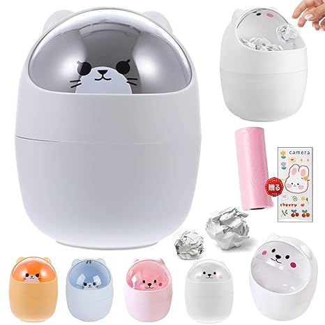 卓上ゴミ箱 蓋付き ミニ ゴミ箱 ふた付き 小型 蓋付きゴミ箱 小さい おしゃれ ミニゴミ箱 卓上 可愛い 猫 ダストボックス 大容量 ゴミ入れ 隠せる くず入れ 耐用 トラッシュボックス 車用ゴミ