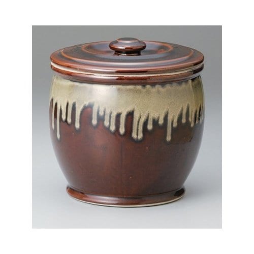 蓋物 アメ白流し20号蓋物 [22 x 23cm・4000cc] 料亭 旅館 和食器 飲食店 業務用