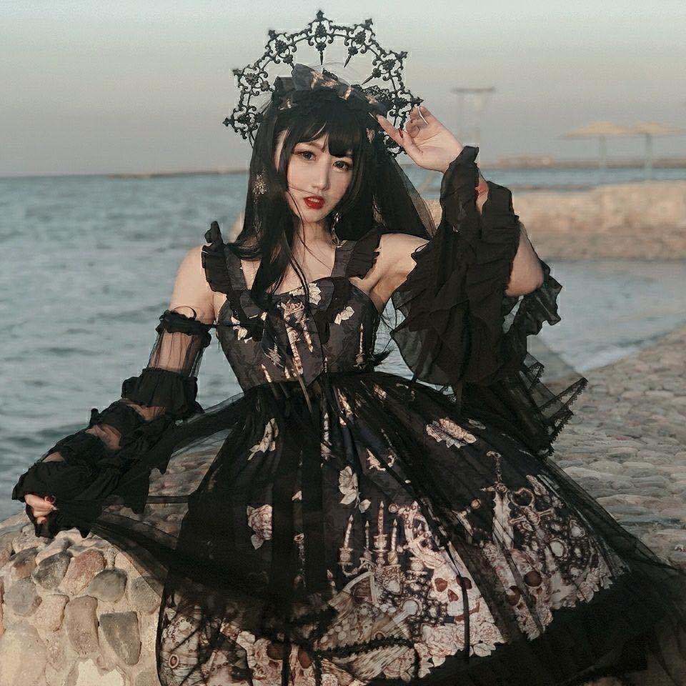 ロリータ 成人式女性 キャミソールワンピース 制服 Jk ハロウィン衣装 2025福袋