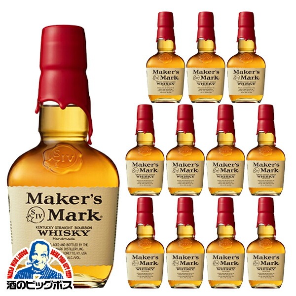 12本 洋酒 ウイスキー バーボン【本州のみ 送料無料】サントリー メーカーズ マーク レッドトップ 45度 350ml×1ケース/12本(012)『FSH』正規品