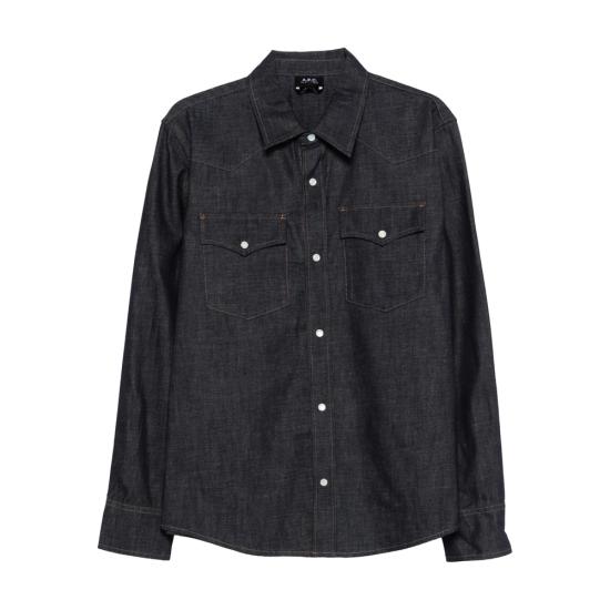 A.P.C. Men Shirts COHOJ H12632 IAI BLUE