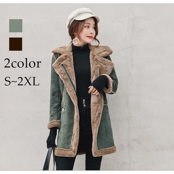人気商品超目玉ムートンコート レディース ロングコート オーバーコート ボアコート柔らかい アウター