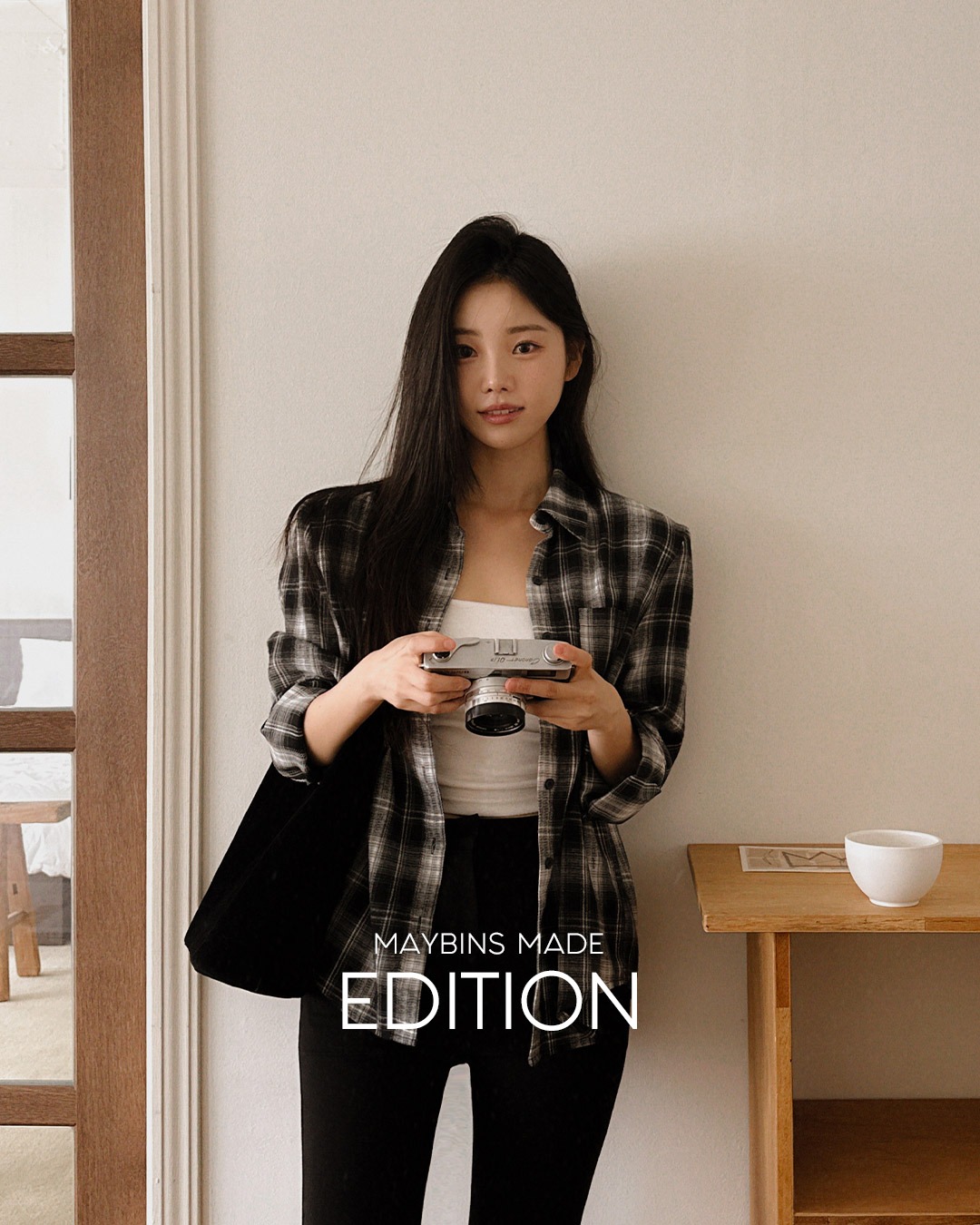 [MADE] ベックチェックパッドシャツ韓国ファッション レディース