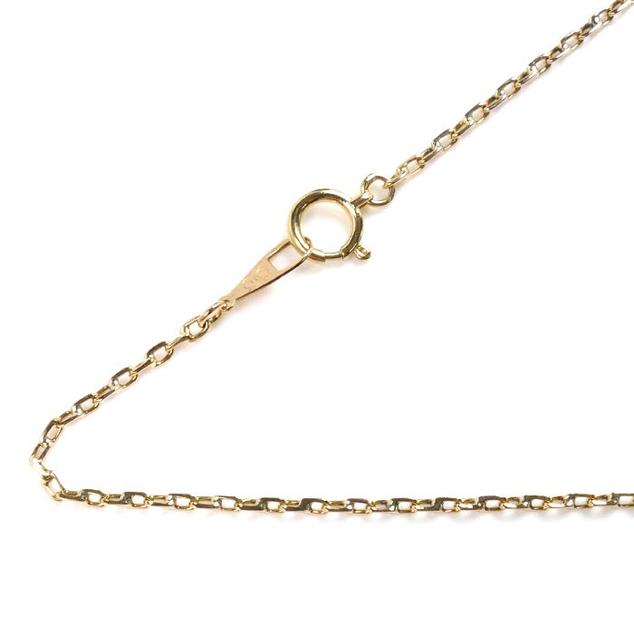 K18YG イエローゴールド ネックレス 小豆 2.9g 40cm レディース 中古