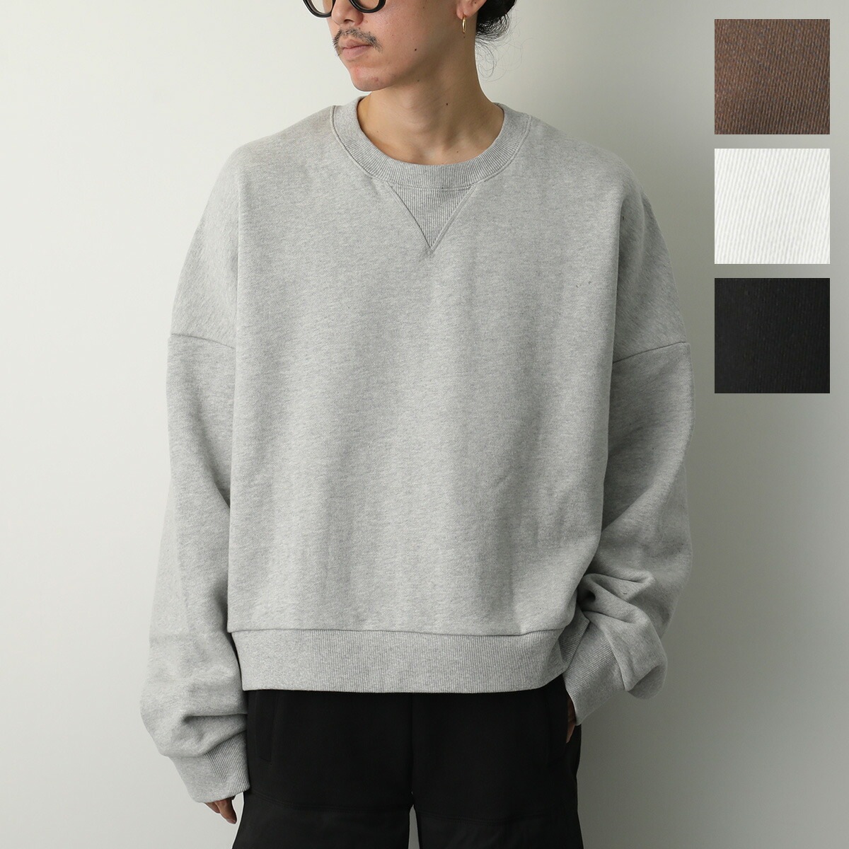 ENTIRE STUDIOS エンタイアスタジオ トレーナー BOX CREW ES2126 メンズ スウェット 長袖 クルーネック コットン オーバーサイズ カラー4色