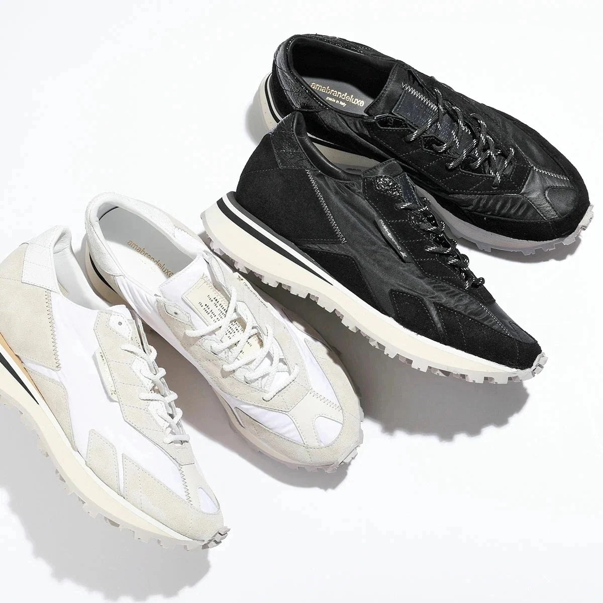 AMA BRAND アマブランド スニーカー PRISM メンズ ローカット スウェード ナイロン シューズ 靴 カラー2色