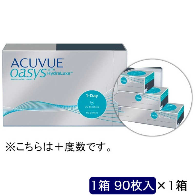 ジョンソン＆ジョンソン　(度あり/+3.00) ワンデーアキュビューオアシス90枚パック (BC9.0/DIA14.3)