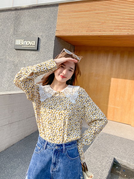 LIERKISS レトロスーツストーリーの小さな黄色い花