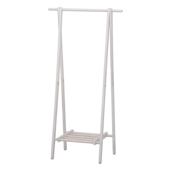 木製ハンガー 幅75cm 折り畳み式 ホワイト 6110-26-W47