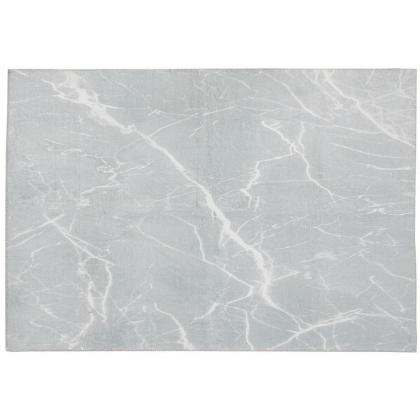 270608010 大理石柄のソフトフランネルラグ 130190 グレー メーカー直送