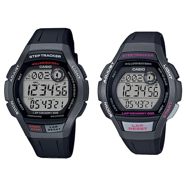 健康サポート機能多数搭載！ CASIO カシオ ペアウォッチ 腕時計 手表 SPORTS GEAR スポーツギア デジタル ジョギング ランニング 歩数計 グレー×ブラック WS-2000H-1AJH 11,038円