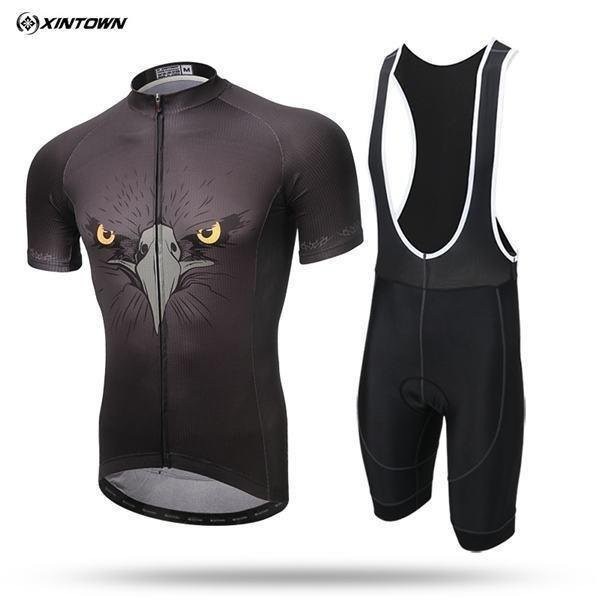 吸汗 速乾 上下2点セット 夏 サイクリング裏ウエア メンズ スカル バイク 運動 自転車ウェア サイクルウェア 半袖 ジャケット 8,357円