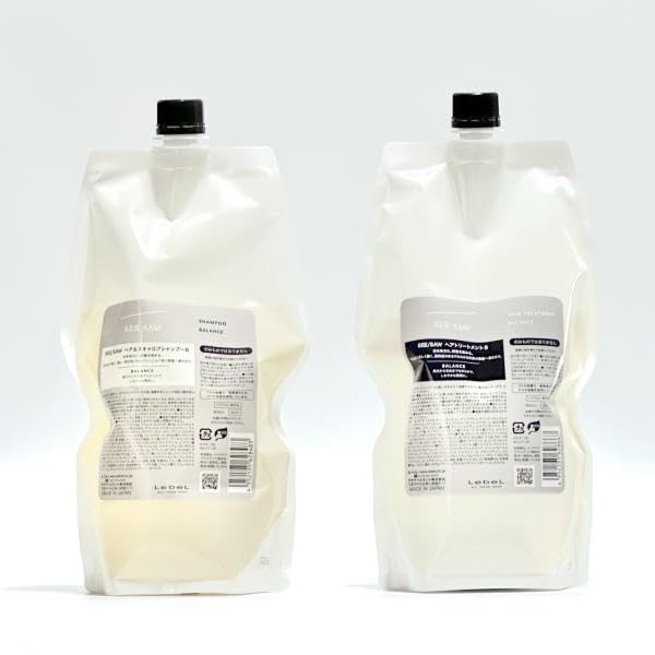 【全国送料無料】 ルベル 【セット品】シーソー (バランス) ヘア＆スキャルプシャンプー800ml× ヘアトリートメント800ml