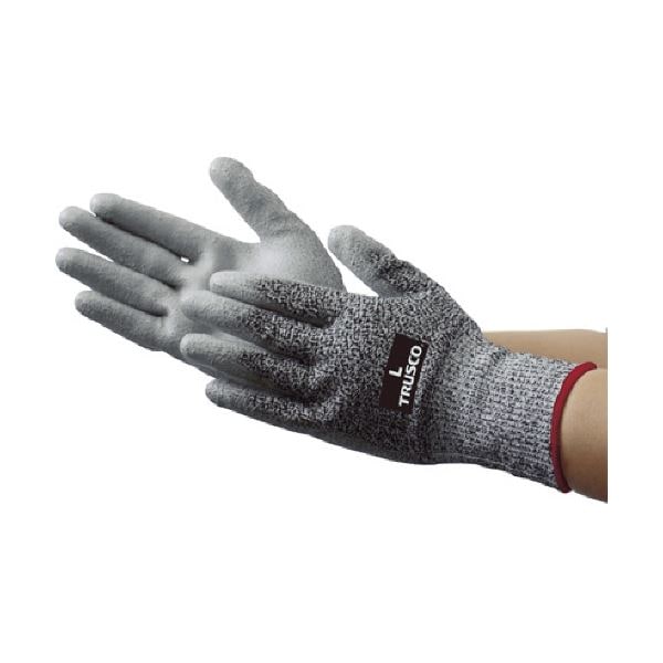 （まとめ）耐切創手袋 PU #5 M TCRG-5PU-M 1双 [x3セット]