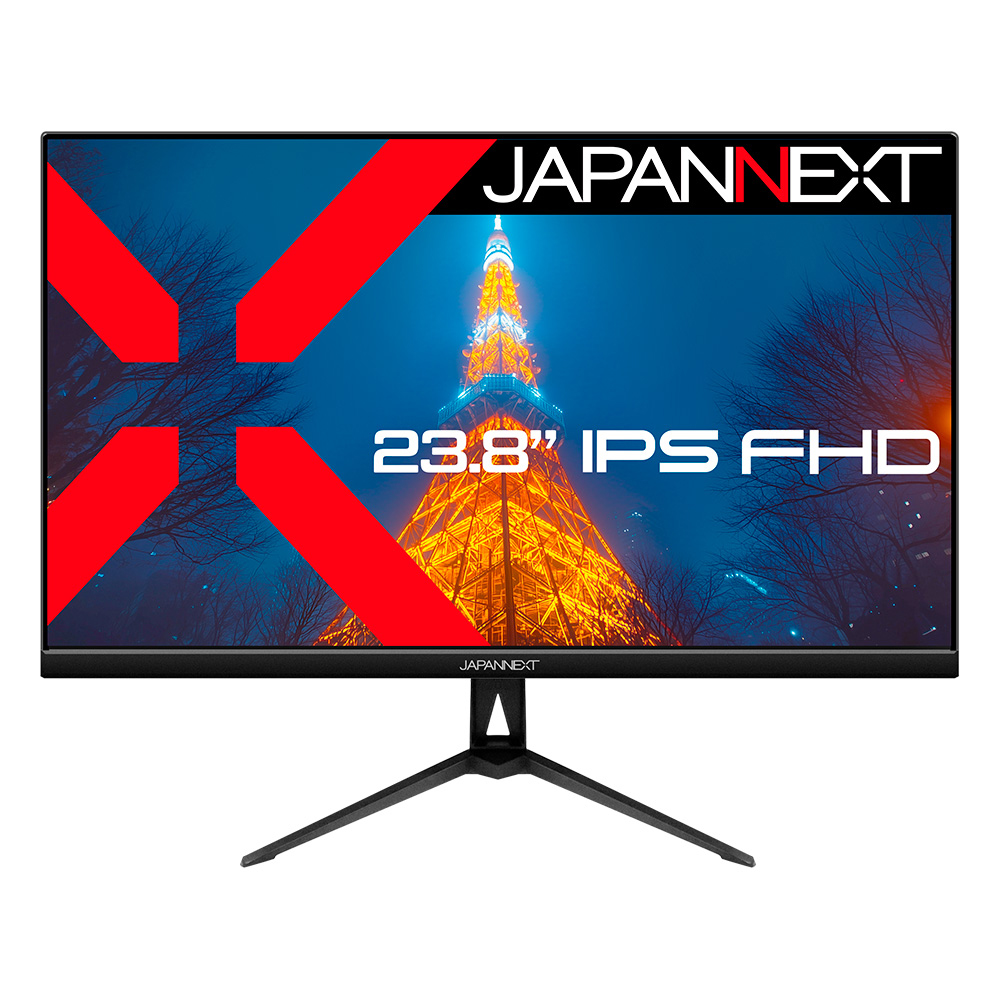 JAPANNEXTジャパンネクスト 液晶ディスプレイ(23.8型/IPS(HIS)/フルHD 1920×1080/75Hz/14ms/HDMI1.4/VESA/2年保証)(ブラック) JNIPS2