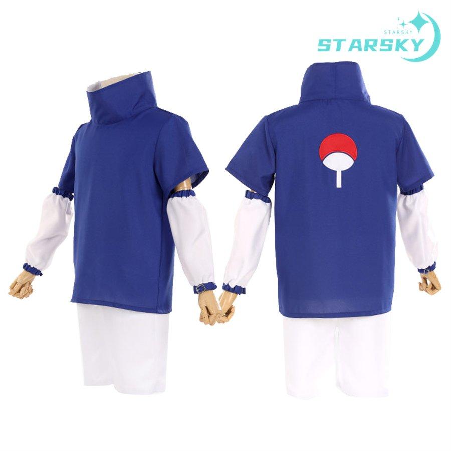 NARUTO ナルト　少年 うちは サスケ 風　コスプレ衣装　コスチューム　服 　額当て追加可能　ハロウィン イベント