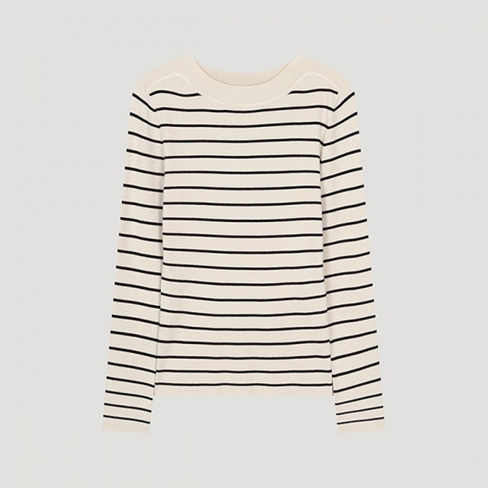 (シールズミス) ボートネックリブニット_SSKPOO32080