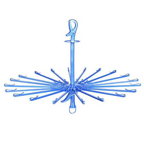 （まとめ）パラソルハンガー 20本掛け（洗濯物干し 洗濯ハンガー たこ足ハンガー） [x3セット]