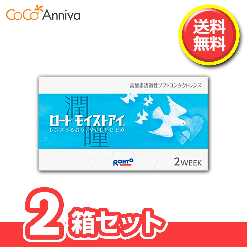 ロートモイストアイ　2箱セット　2週間使い捨てコンタクトレンズ