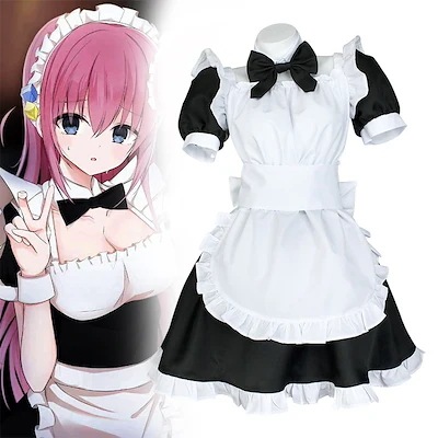 仮装 変装 ハロウィン コスチューム コスプレ衣装 メイド服 後藤一里 ぼっちざろっく スーツ ハロウィン 2023年新作入荷コスプレ