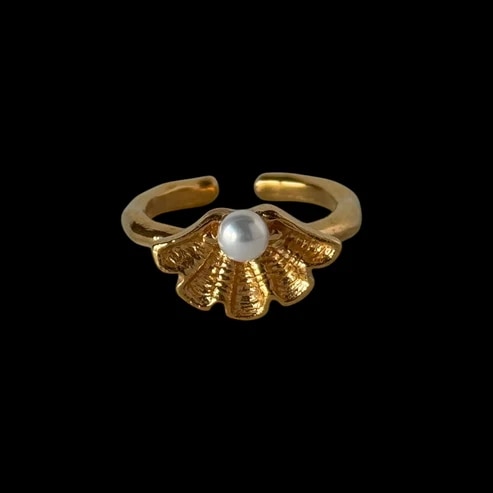 [ gold ] shell pearl pinky [ free size ]