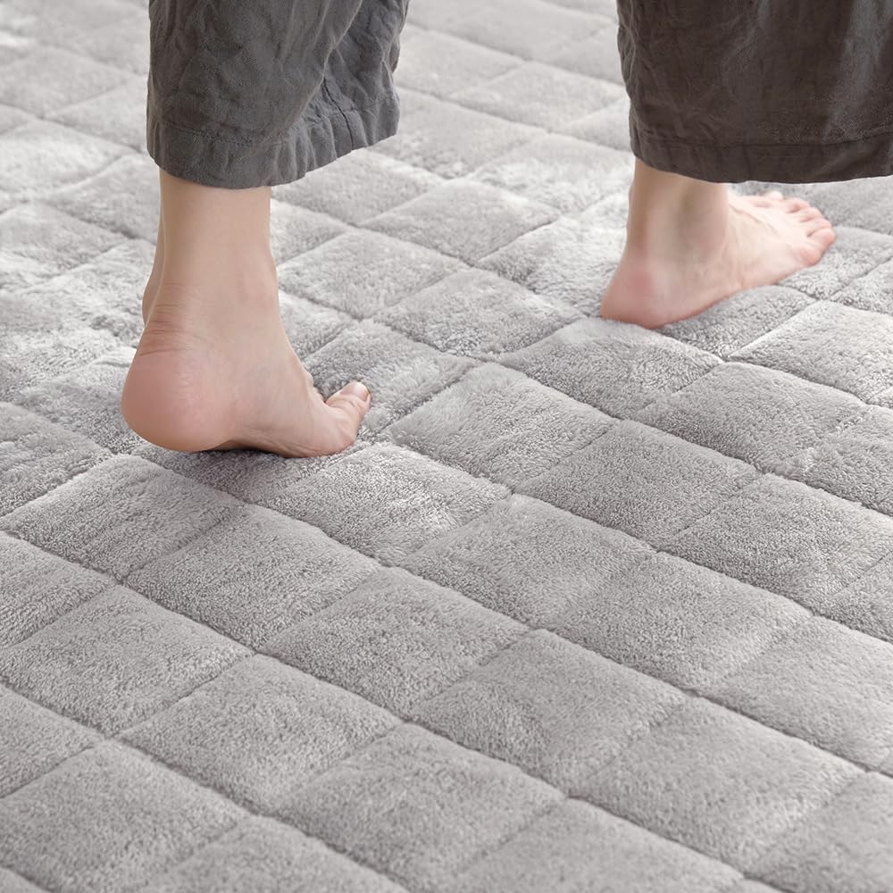 アイリスプラザ 毛足が長いラグ ボリュームラグ 185×240cm ライトグレー