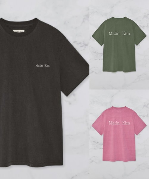 Tシャツ・カットソー Matin Kim BUBBLY GRAPHIC PRINTING TOP 5BJH1558 Qoo10 Matin Kim BUBBLY GRAPHIC ロゴ 半袖