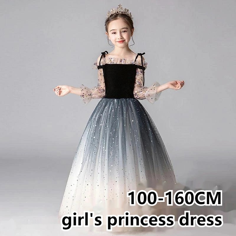 子供ドレス 女の子 ピアノ 発表会 プリンセスドレス 結婚式 レースドレス ワンピース キッズ ワンピース お姫様 七五三 ジュニア 子供 ドレス フォーマル 子ども ロングドレス c-lifu-65