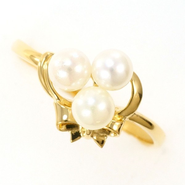 K18 18金 YG リング 指輪 10.5号 パール(真珠) 約4mm ジュエリー 中古