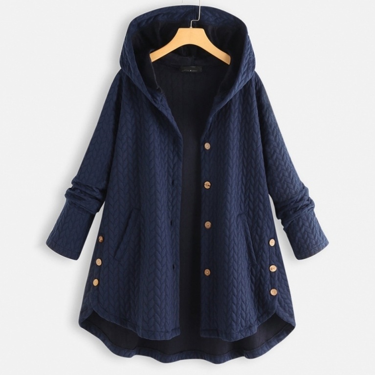 【 今季大注目のアップ】 レディースファッション無地シングルブレストフート付きコート