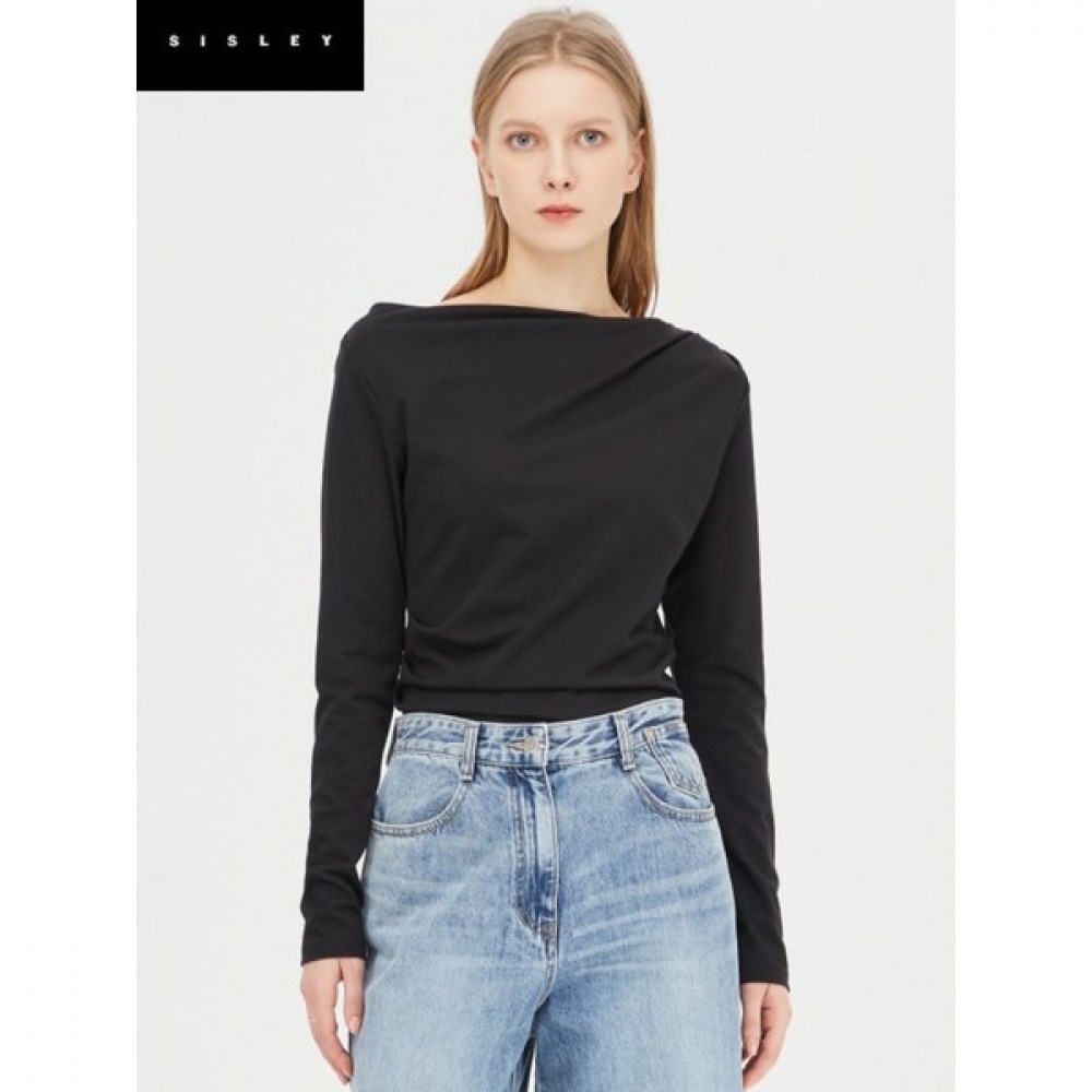 [シスレー] シャーリングボートネック Tシャツ_SATSA2511