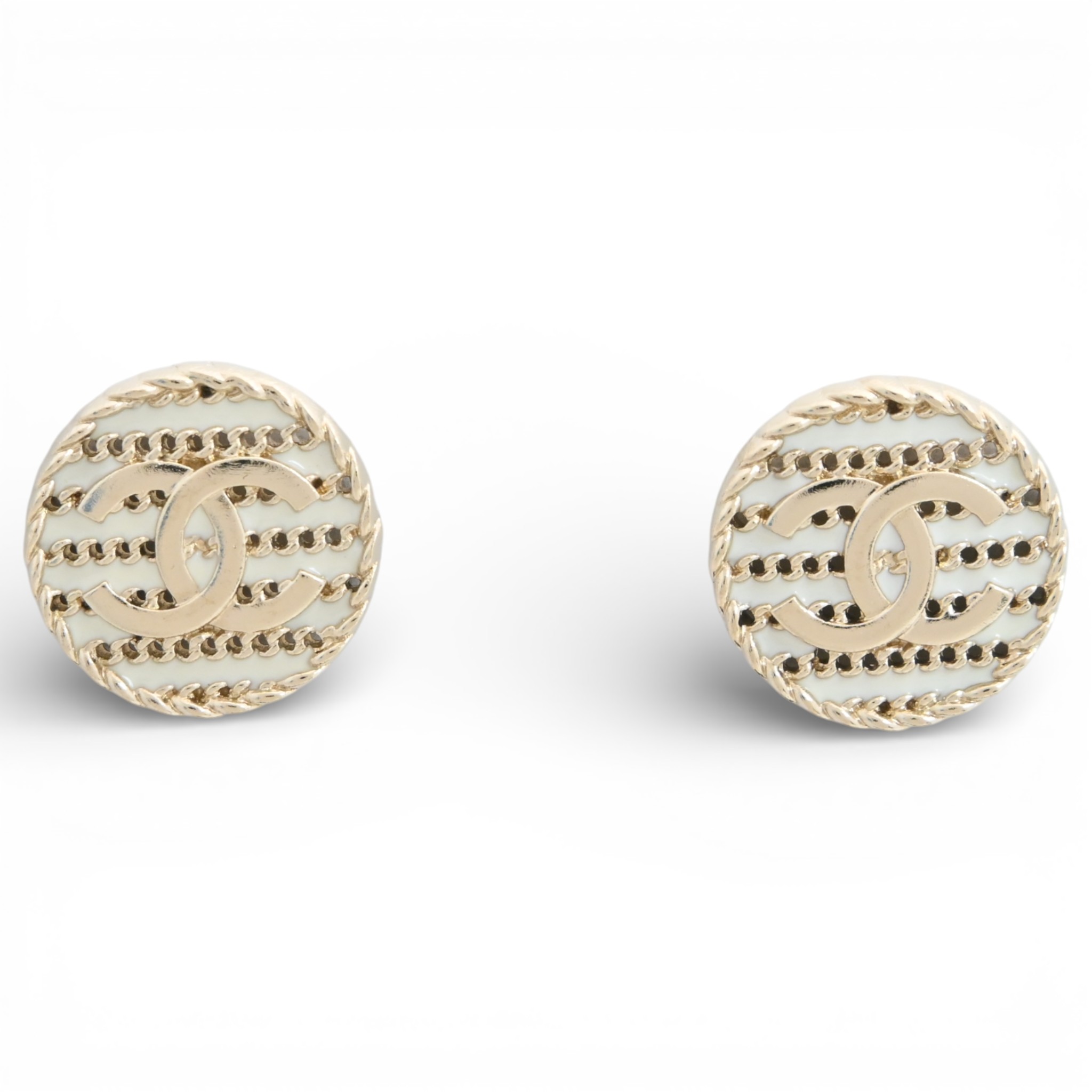 シャネル ココマーク ピアス ボーダー GP Aランク ch7838gr