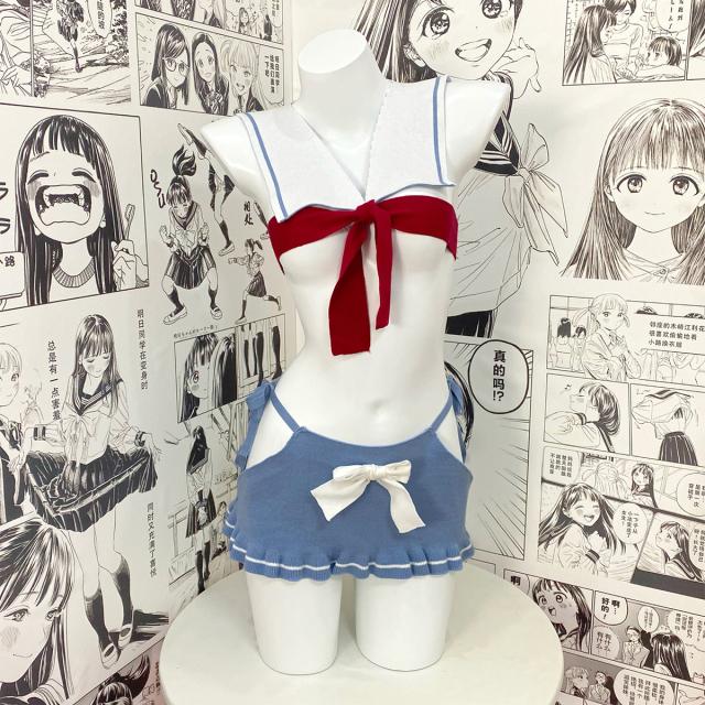 セーター ロリータ ニット 編み上げ 背中 胸 開き エロ 可愛い 誘惑 調教 過激JK セーター セクシー おもしろ 団子少女風 コスプレ コスチューム パーティー 変装 仮装 撮影 レディース ブ