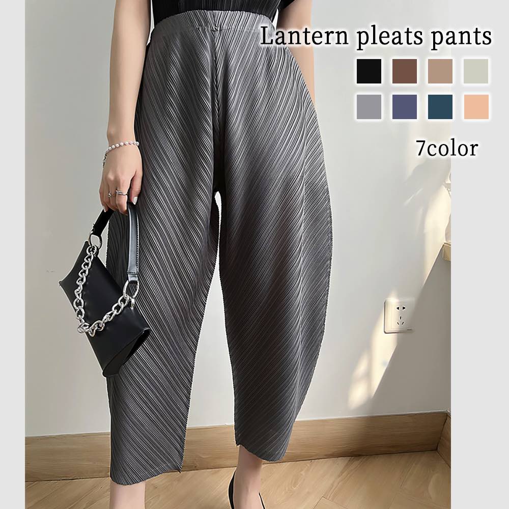 ストレートパンツ レディース ランタンプリーツパンツ あったか オフィス パンツ 春 冬 ルーズフィット きれいめ ゆったり おしゃれ おすすめ 9分丈 ストレッチ ズボン 秋 フレアパンツ センター 5,606円