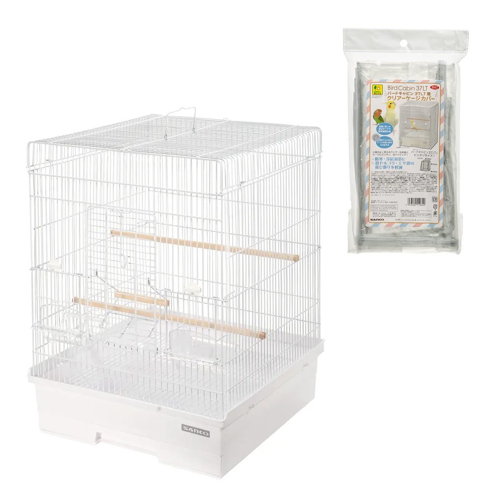 鳥籠　鳥　ケージ　三晃商会　バードキャビン　３７ＬＴ　クリアカバー付き　ＣＲＣ55―10―10―00―00